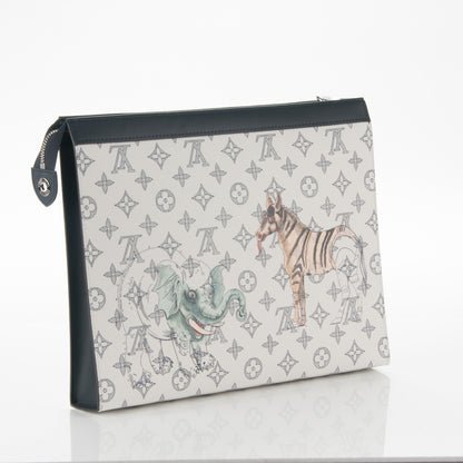 Louis Vuitton Savane Monogram Chapman Pochette Voyage GM Dune 3 of 7