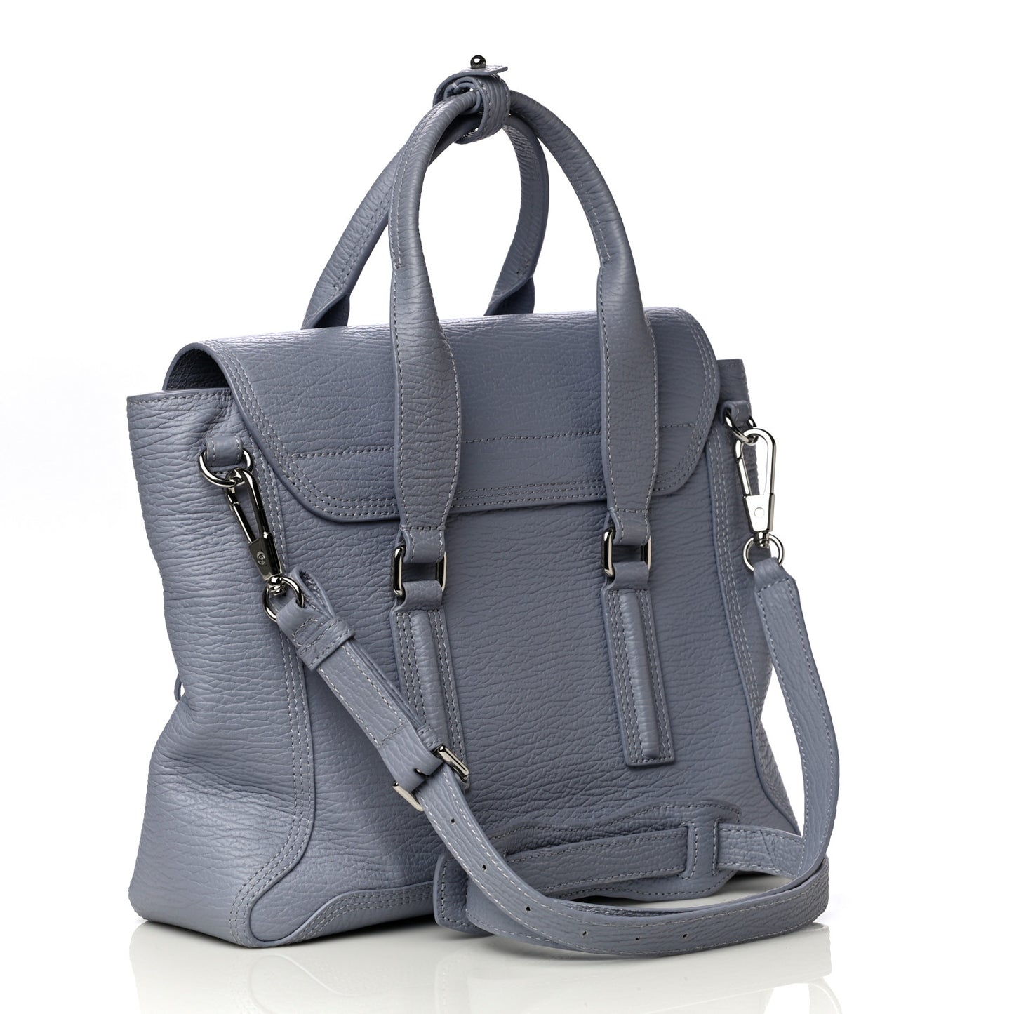 Textured Calfskin Medium Pashli Satchel Lilac