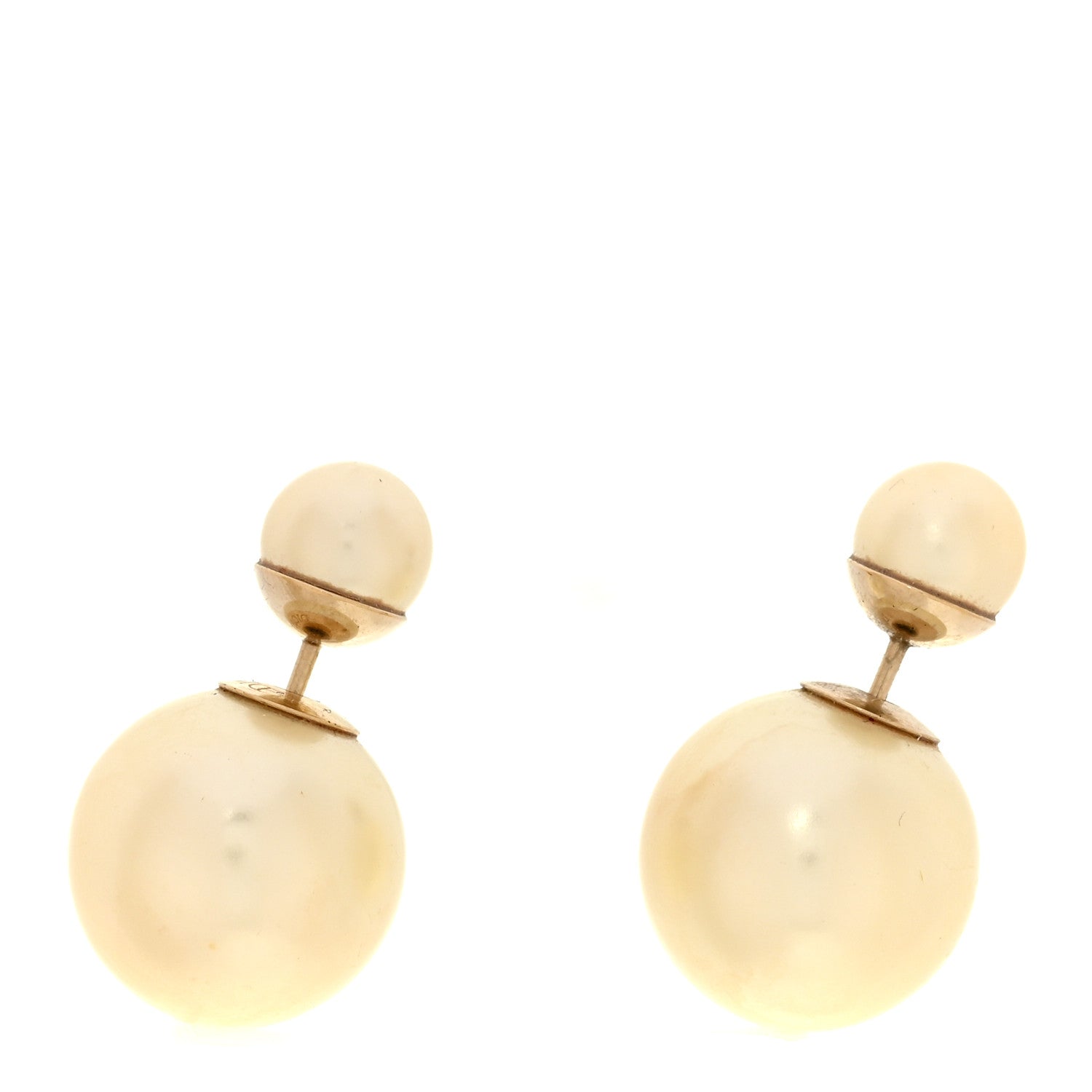 Christian Dior Pearl Mise En Dior Tribal Earrings Gold 1 of 4