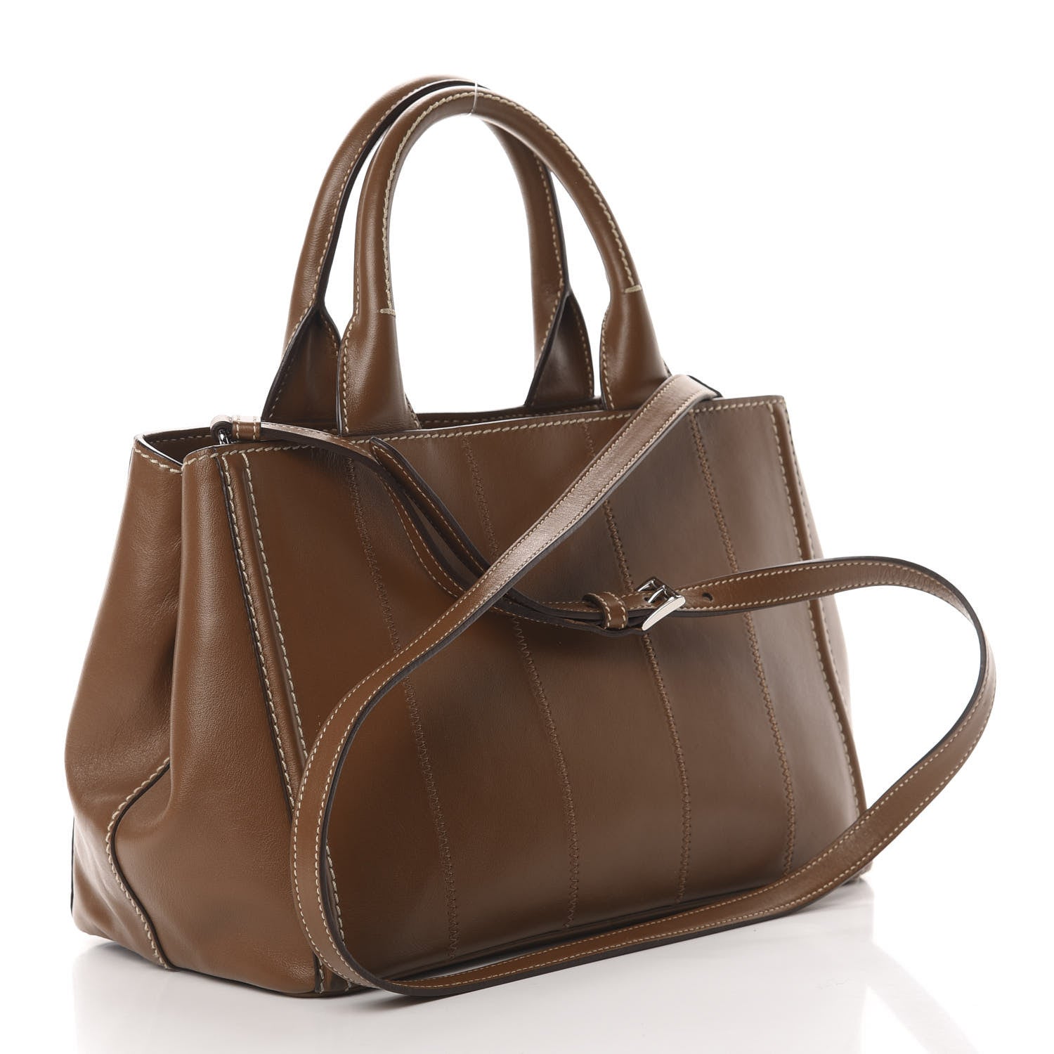 Prada Soft Calfskin Tote Cannella 3 of 15