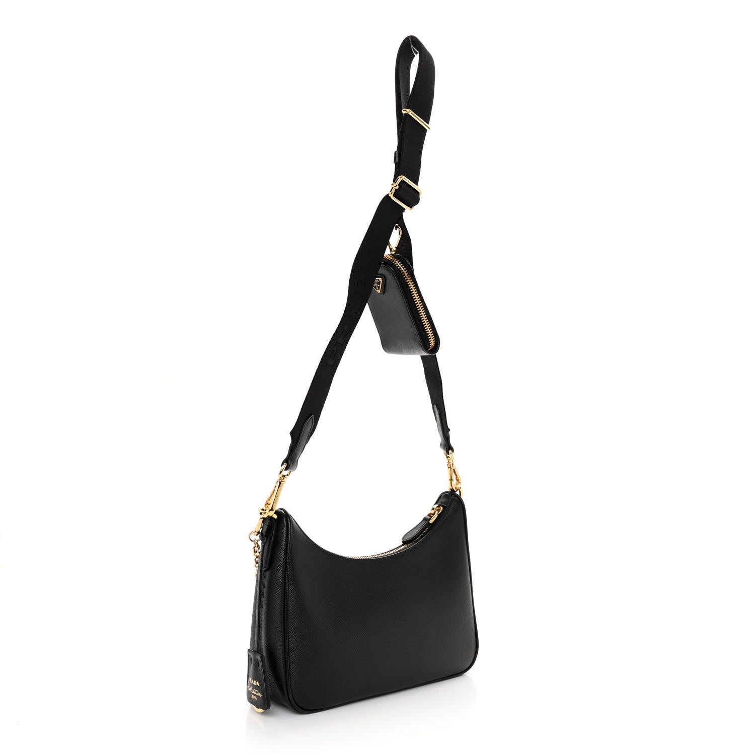 Prada Saffiano Lux Re-Edition 2005 Shoulder Bag Black 3 of 10