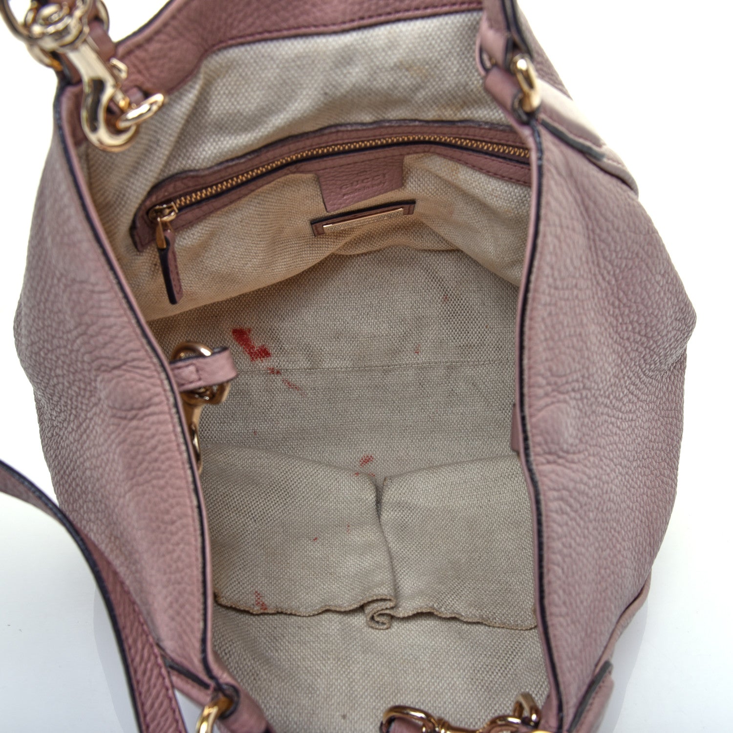 Gucci Pebbled Calfskin Small Soho Shoulder Bag Light Pink 5 of 10