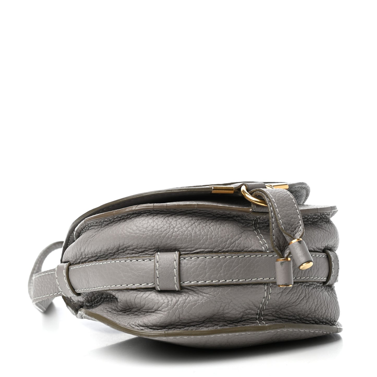 Calfskin Mini Marcie Round Crossbody Bag Cashmere Grey