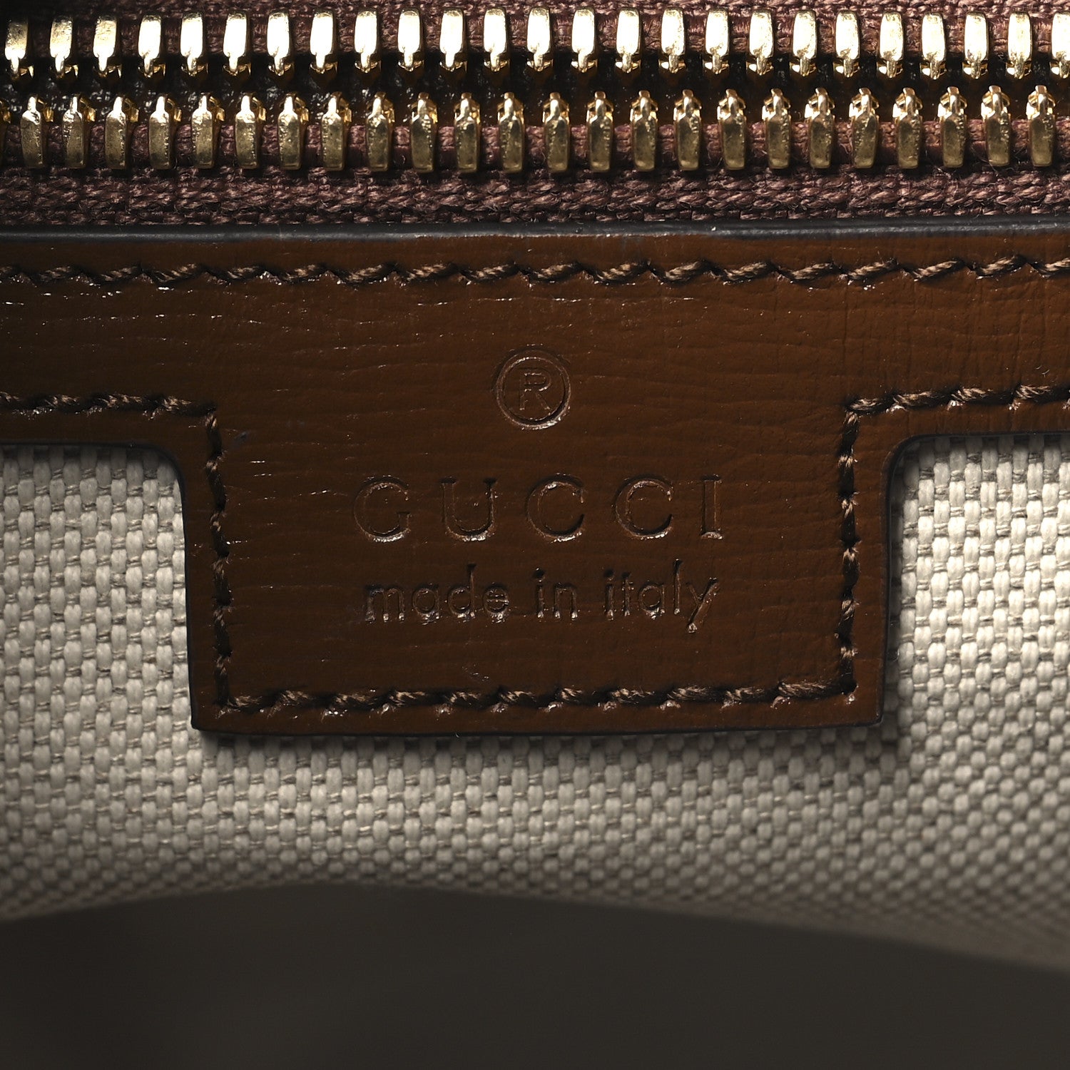 Gucci GG Supreme Monogram Azalea Calfskin Medium Retro Interlocking G Buckle Backpack Beige Ebony Brown Sugar 6 of 10