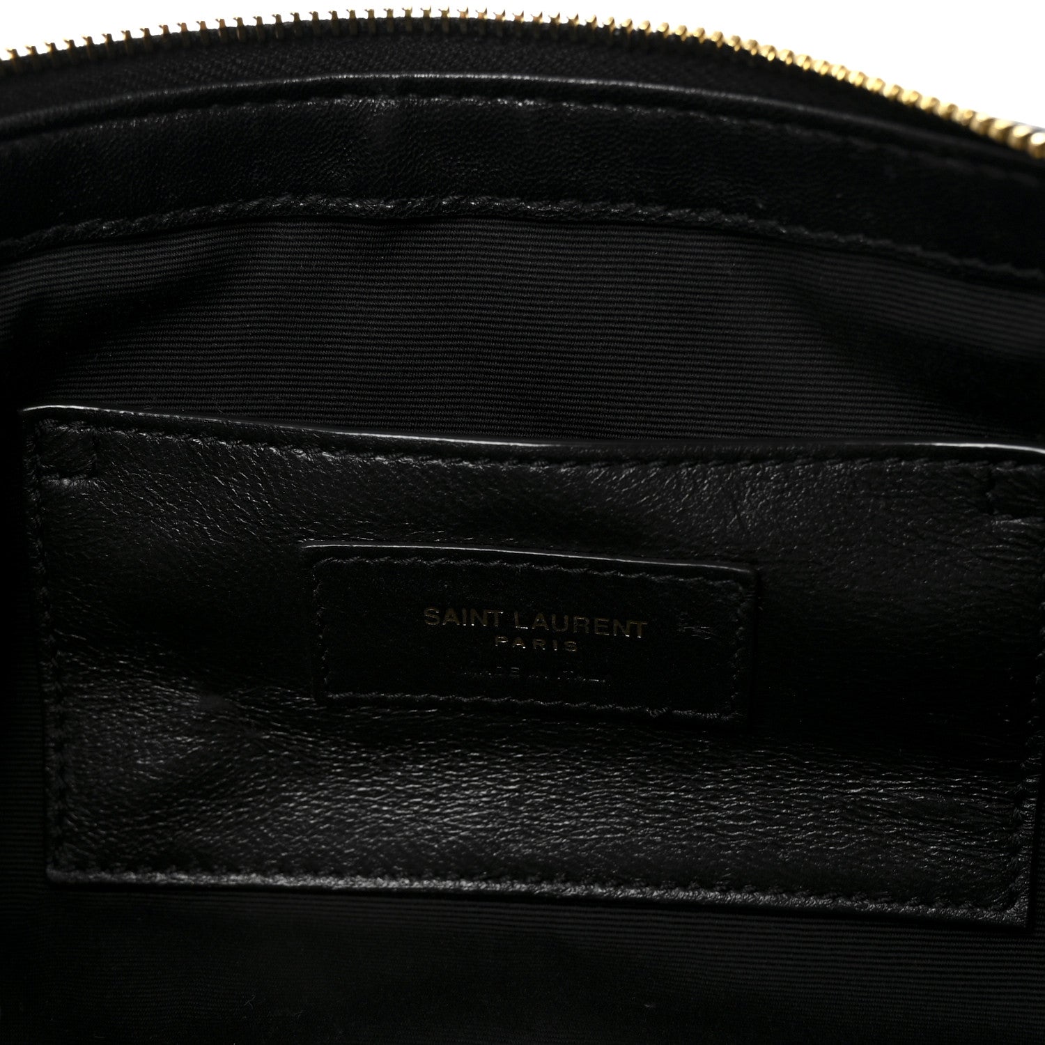 Saint Laurent Lambskin Quilted Icare Cosmetic Pouch Black 11 of 12