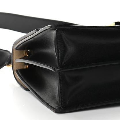 Fendi Vitello Liberty Bi-Color FF 1974 Embossed Kan U Shoulder Bag Black Maya 14 of 18