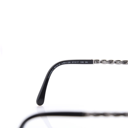 Chanel Lambskin Square Chain Sunglasses 5210-Q Black 5 of 8