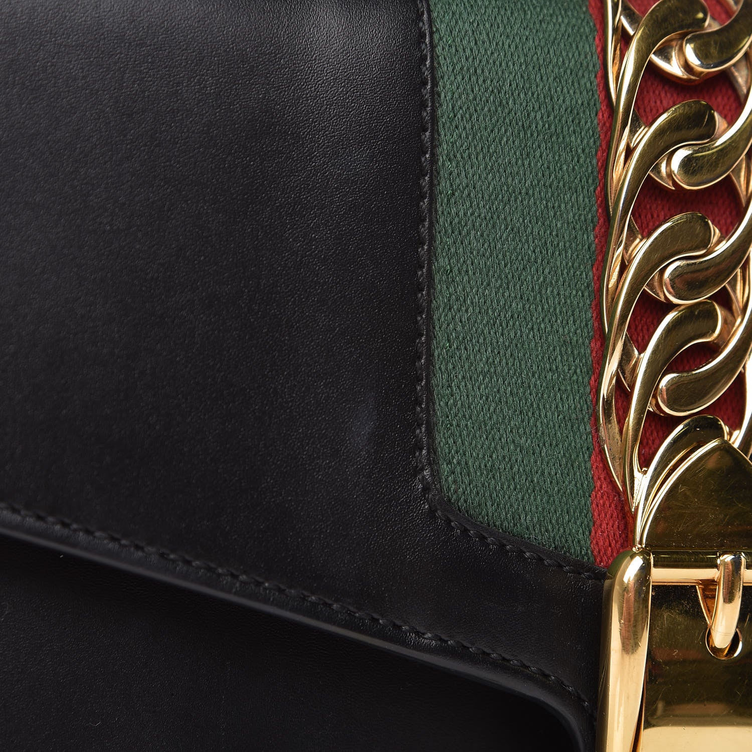 Gucci Calfskin Small Sylvie Shoulder Bag Black 13 of 17