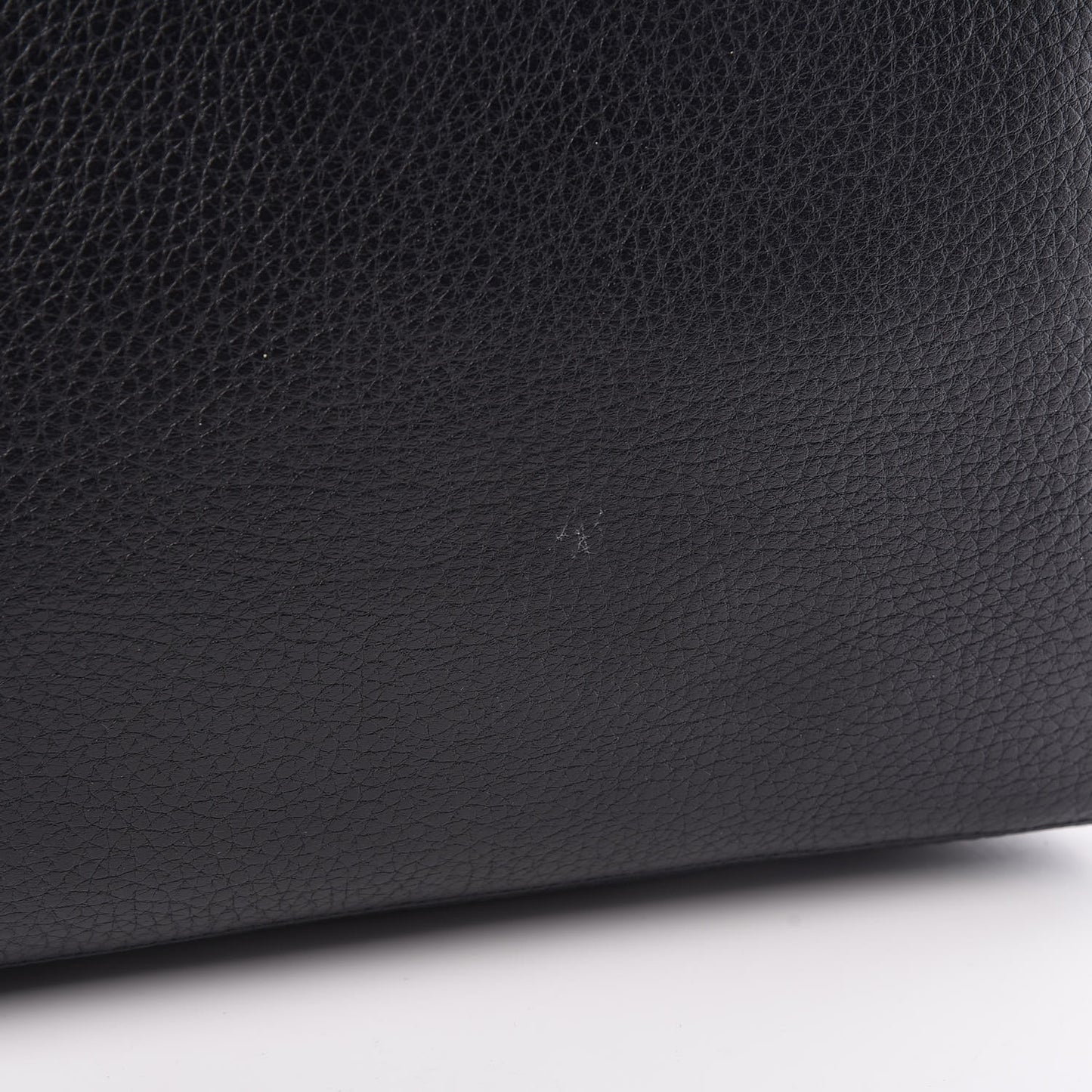Pebbled Calfskin PS Courier Shoulder Bag Black