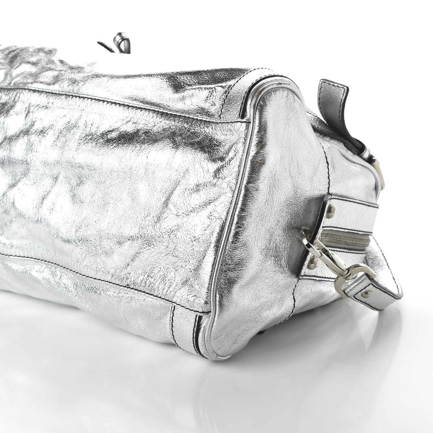 Dolce & Gabbana Metallic Calfskin Miss Easy Way Boston Bag Argento 8 of 12