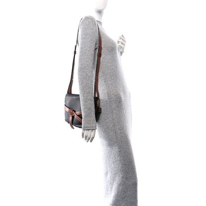 Loewe Grained Calfskin Small Gate Crossbody Bag Pecan Black 2 of 9