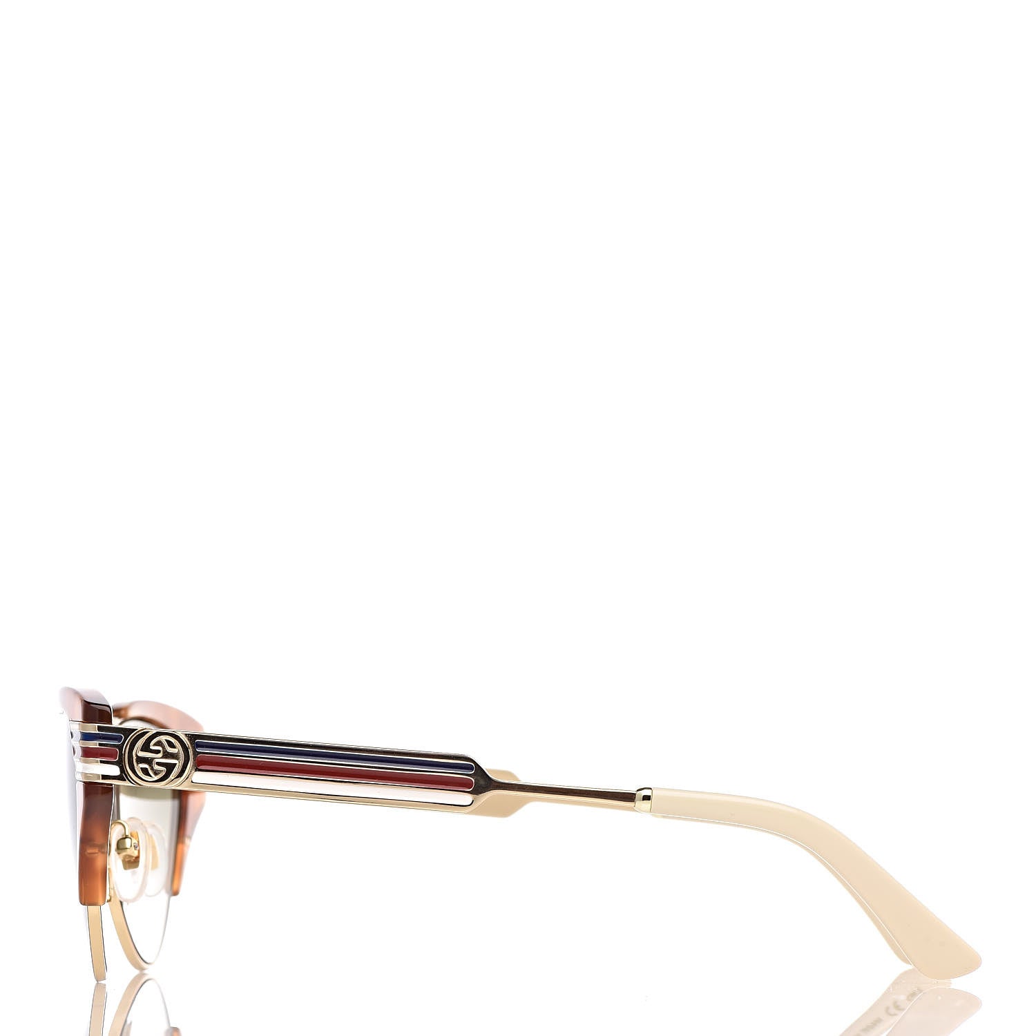 Gucci Cat Eye Web Sunglasses GG0522S Tortoise 3 of 9