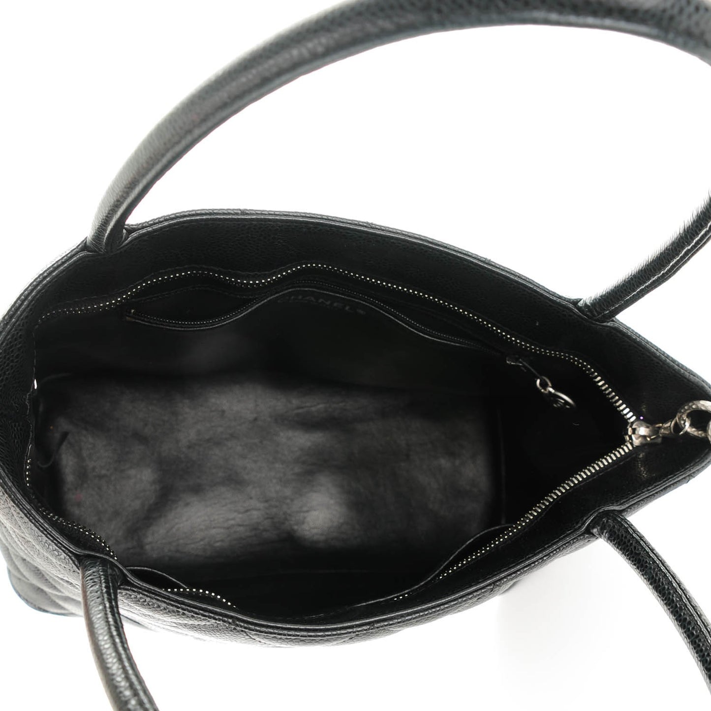 Caviar Quilted Medallion Tote Black