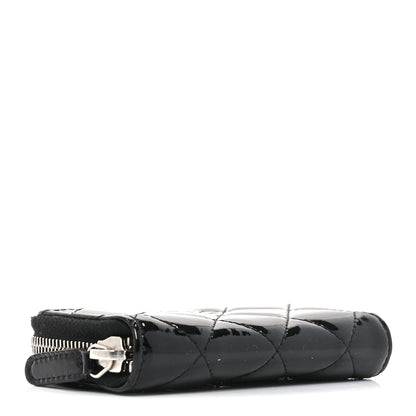 Chanel Patent Calfskin Quilted Zip Coin Purse Black 4 of 7
