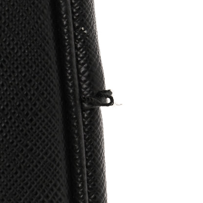 Prada Saffiano Lux Colorblock Medium Galleria Double Zip Tote Black Talco 4 of 6