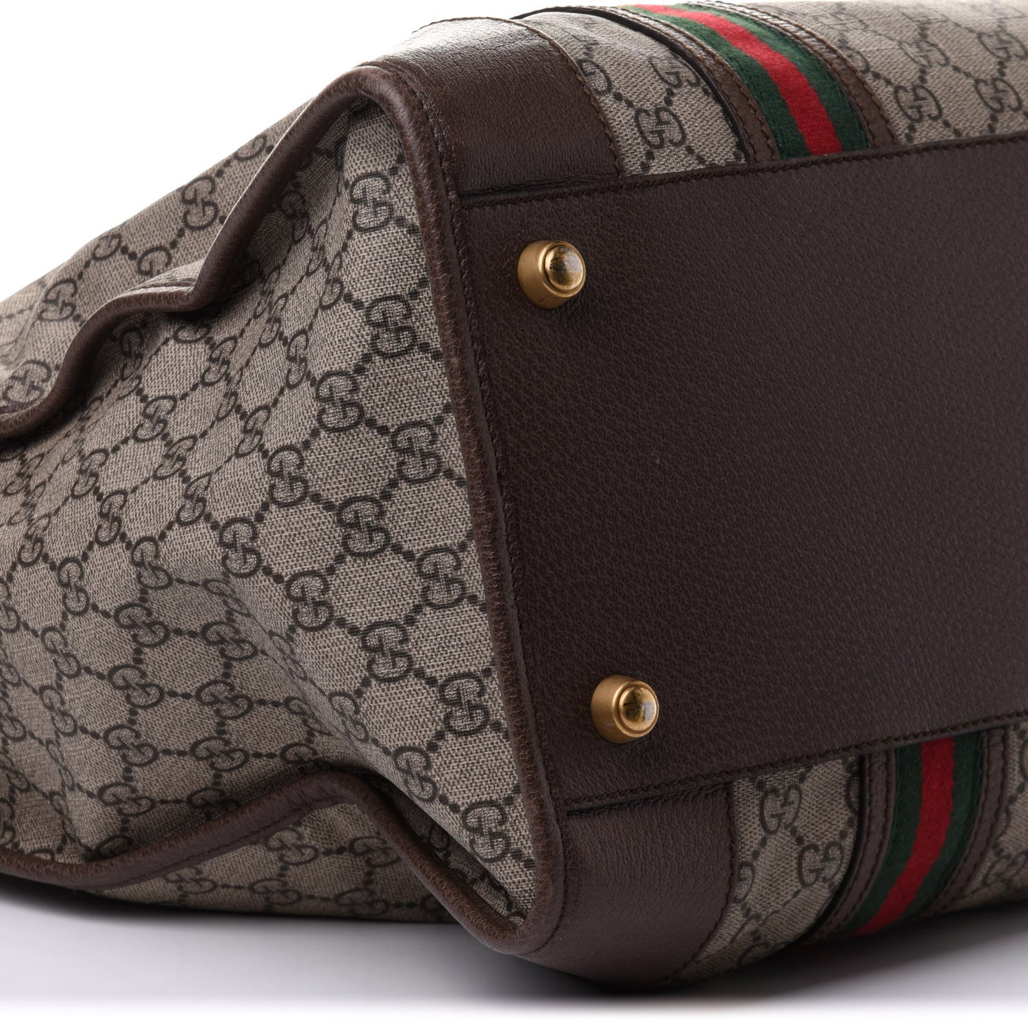 Gucci Soft GG Supreme Monogram Web Neo Vintage Duffle Bag Beige New Acero Crop 10 of 13