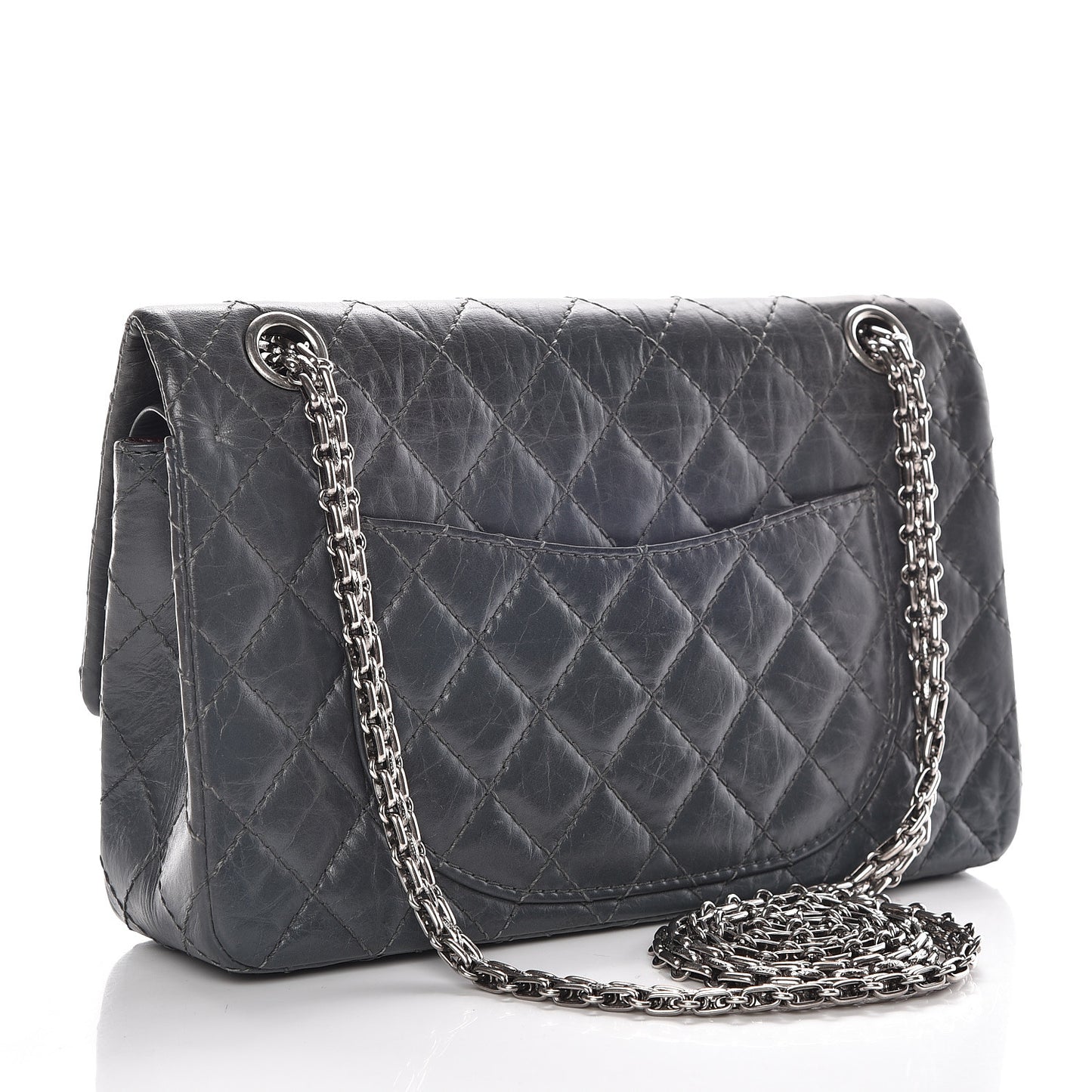 Aged Calfskin Quilted 50th Anniversary 2.55 Reissue 225 Flap Grey