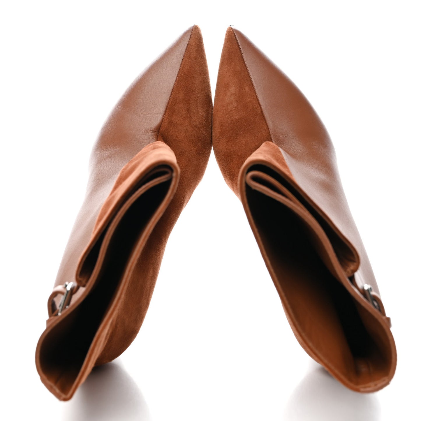 Suede Goatskin Calfskin Hanae 85 Ankle Boots 37.5 Gold