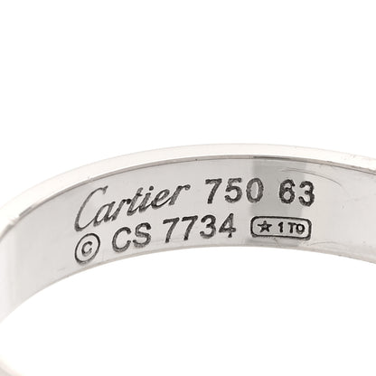 Cartier 18K White Gold 3.5mm LOVE Wedding Band Ring 63 10.25 4 of 5