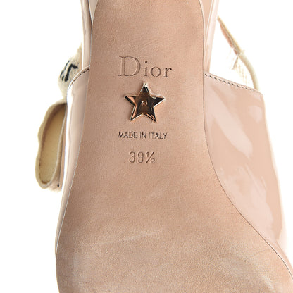 Christian Dior Patent Ribbon J'Adior Slingback 65mm Pumps 39.5 Nude 7 of 10