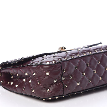 Valentino Garavani Nappa Medium Rockstud Spike Shoulder Bag Rubin 7 of 9