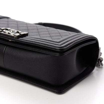Chanel Caviar Quilted Medium Boy Flap Black 9 of 10