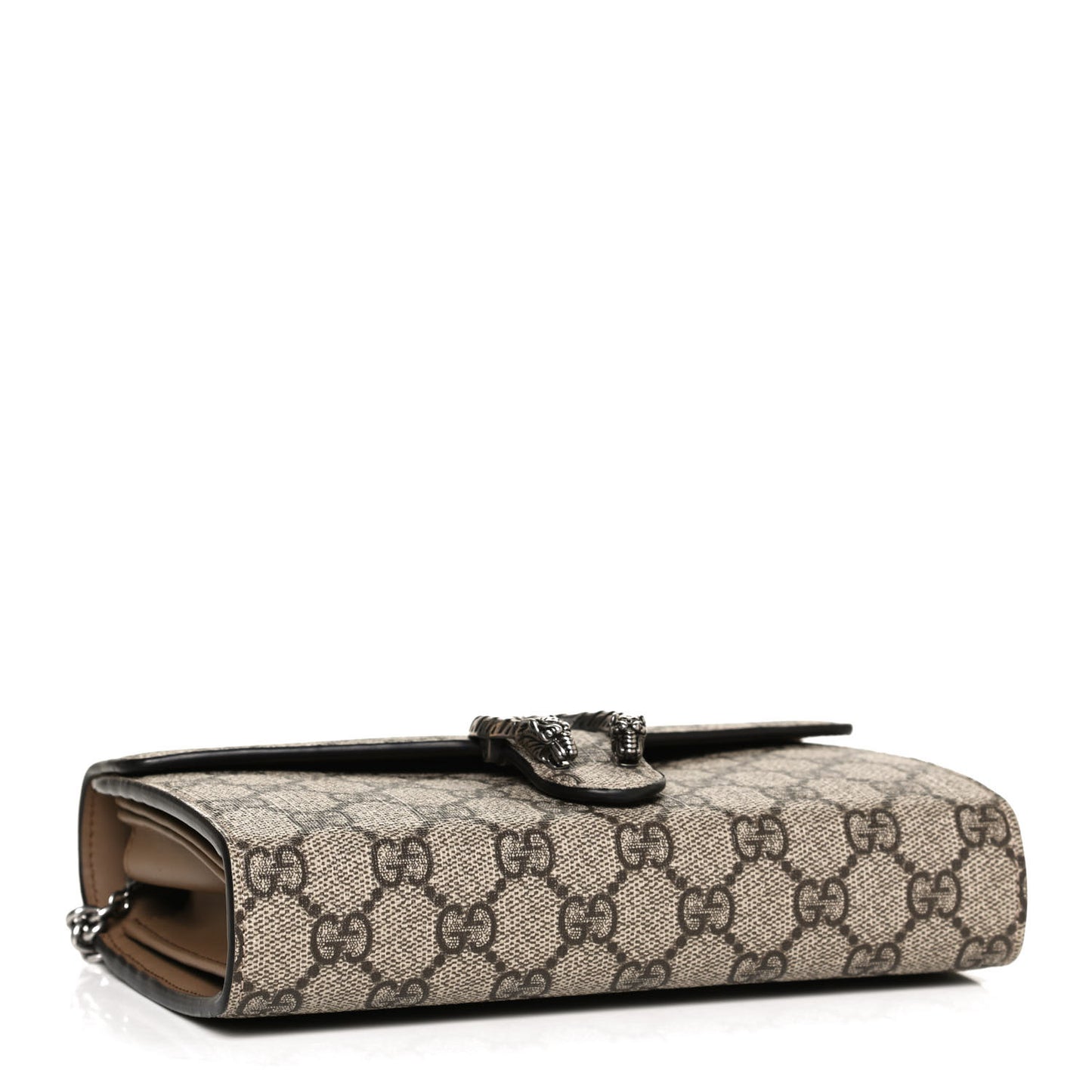 GG Supreme Monogram Mini Dionysus Chain Wallet Beige Taupe