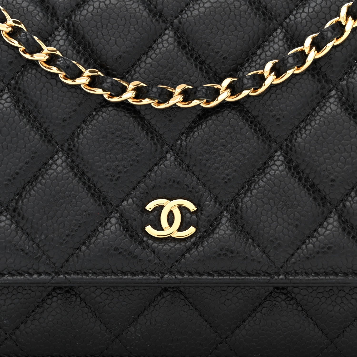 Chanel Caviar Quilted Wallet on Chain WOC Black 9 of 12