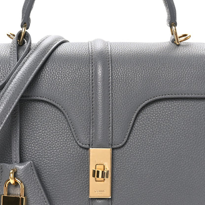 Celine Grained Calfskin Small 16 Top Handle Bag Medium Grey 8 of 10