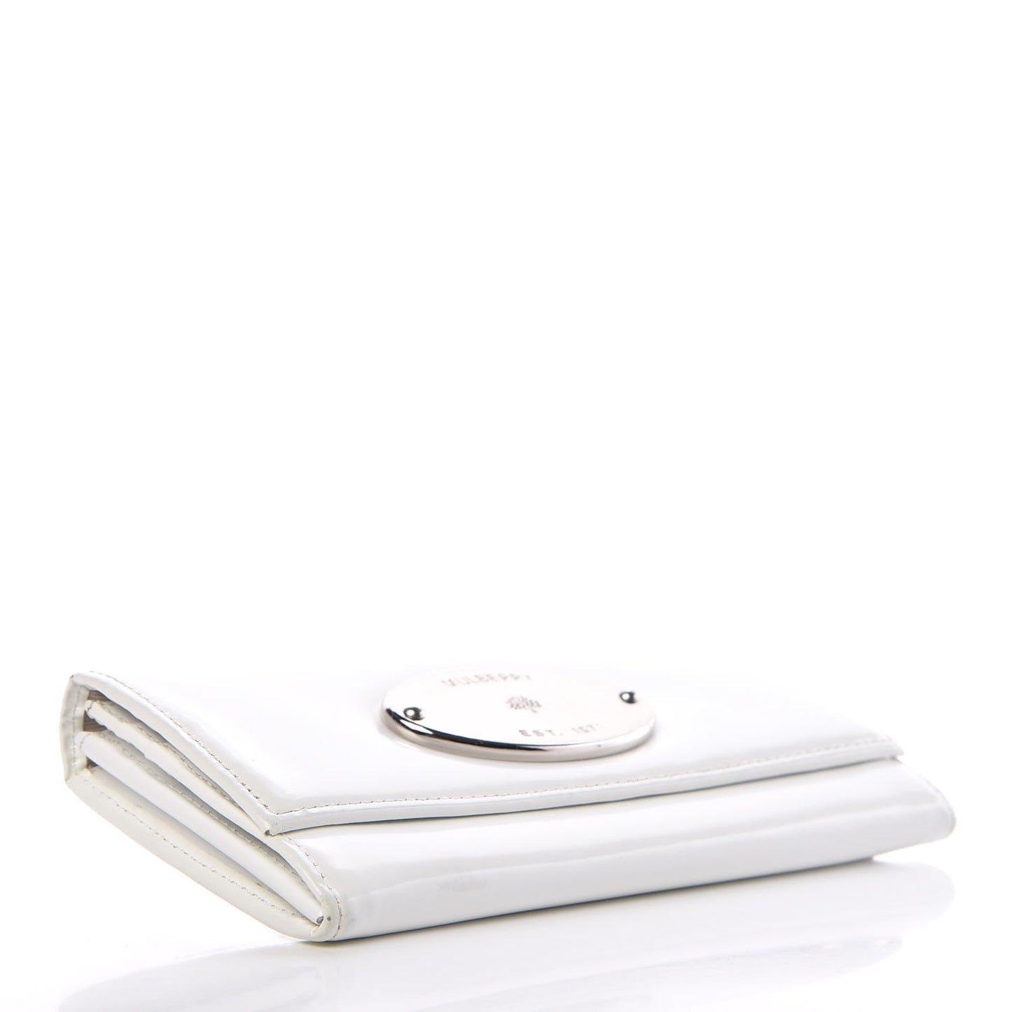 Patent Continental Wallet White