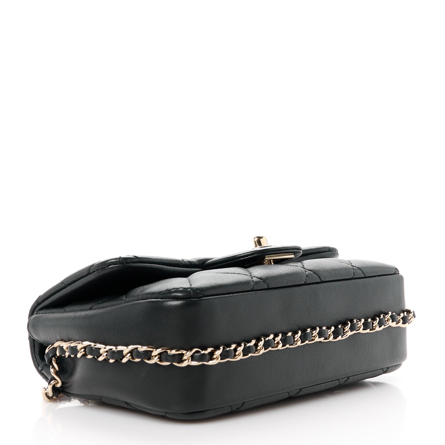 Lambskin Quilted Mini My Precious Flap Black