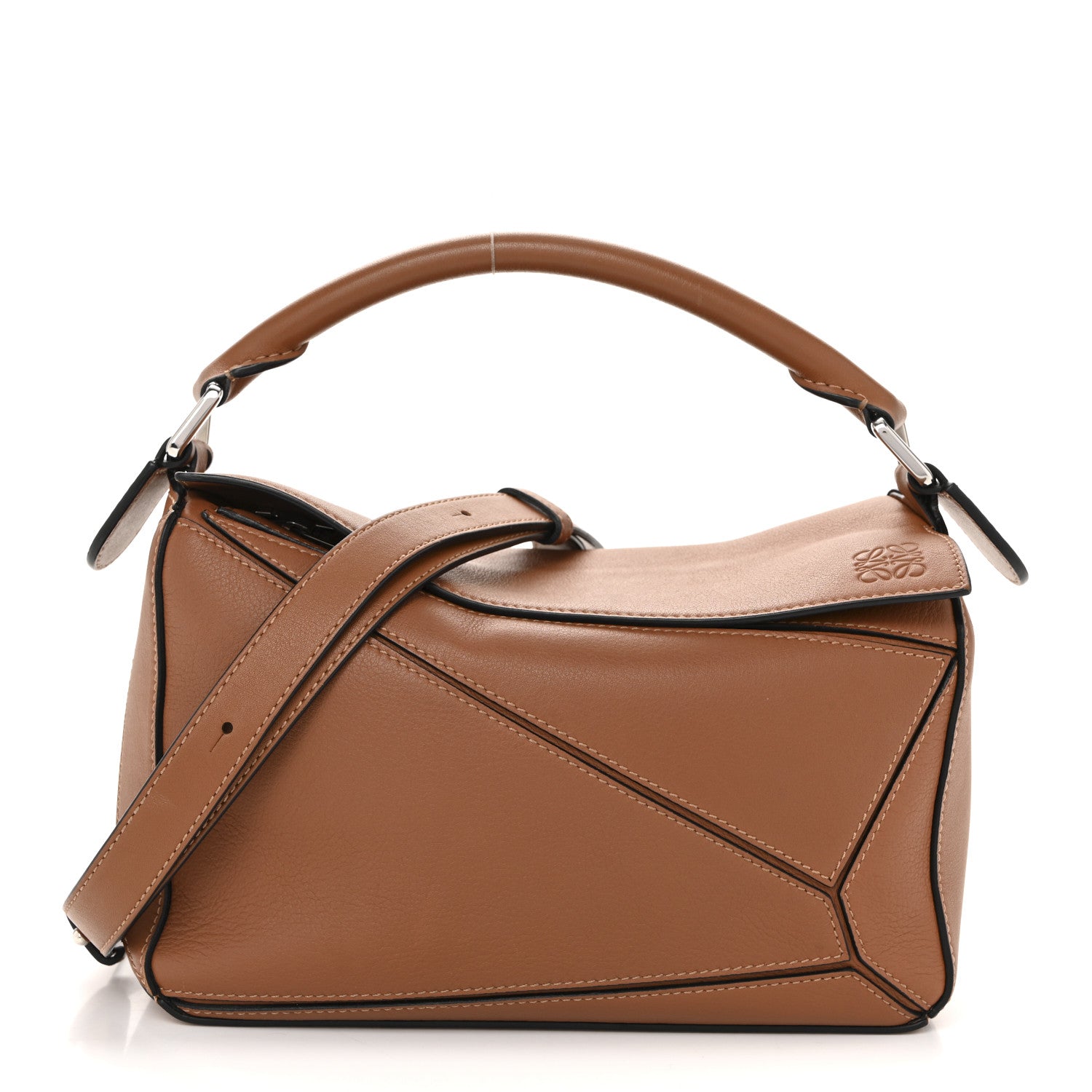 Loewe Calfskin Small Puzzle Bag Tan 1 of 12