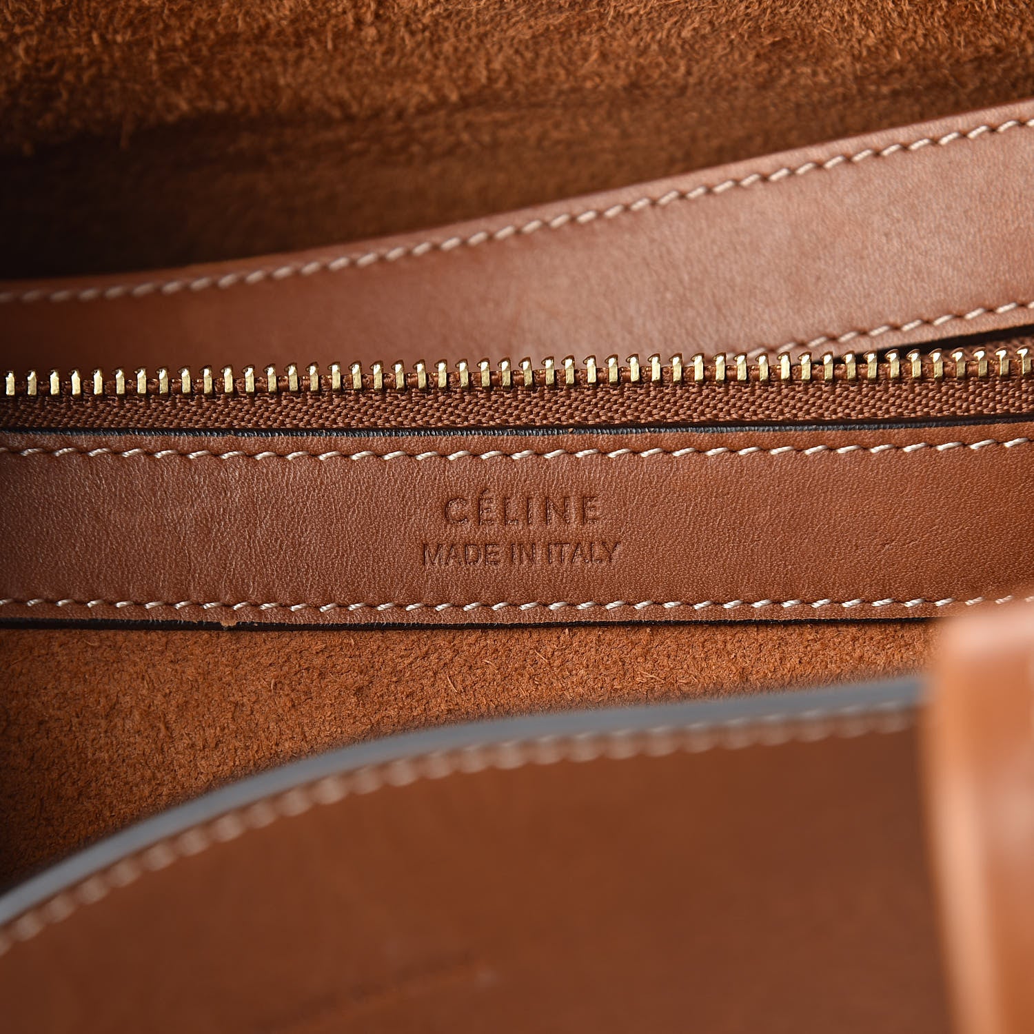 Celine Smooth Calfskin Medium Belt Cabas Phantom Brown 6 of 10