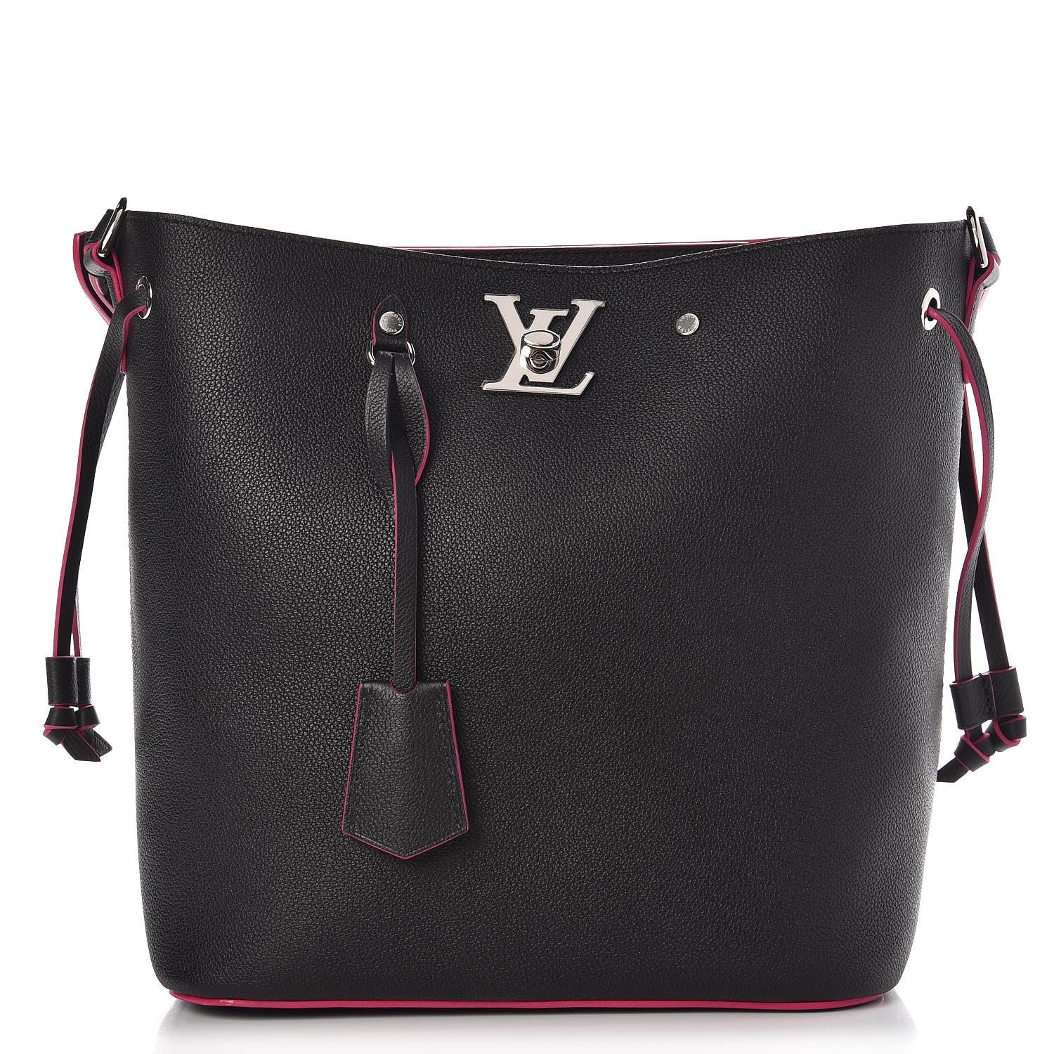 Louis Vuitton Calfskin Lockme Bucket Black 1 of 10
