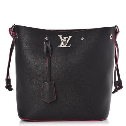 Louis Vuitton Calfskin Lockme Bucket Black 1 of 10