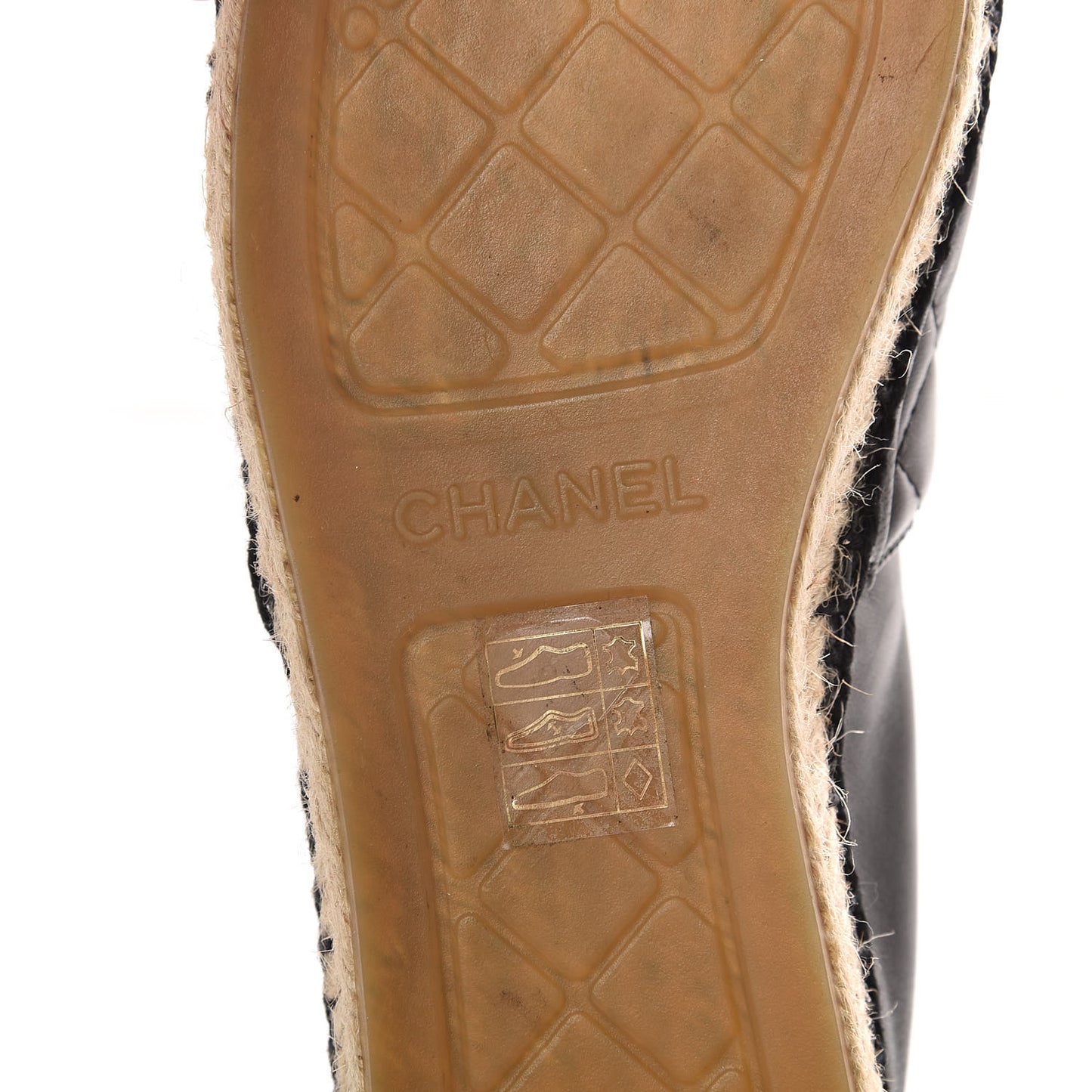 Lambskin Quilted CC Espadrilles 39 Black