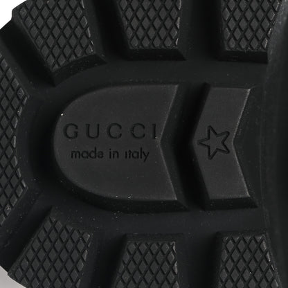 Gucci Calfskin Sylvie Web Lace Up Combat Boots 35 Black 8 of 10