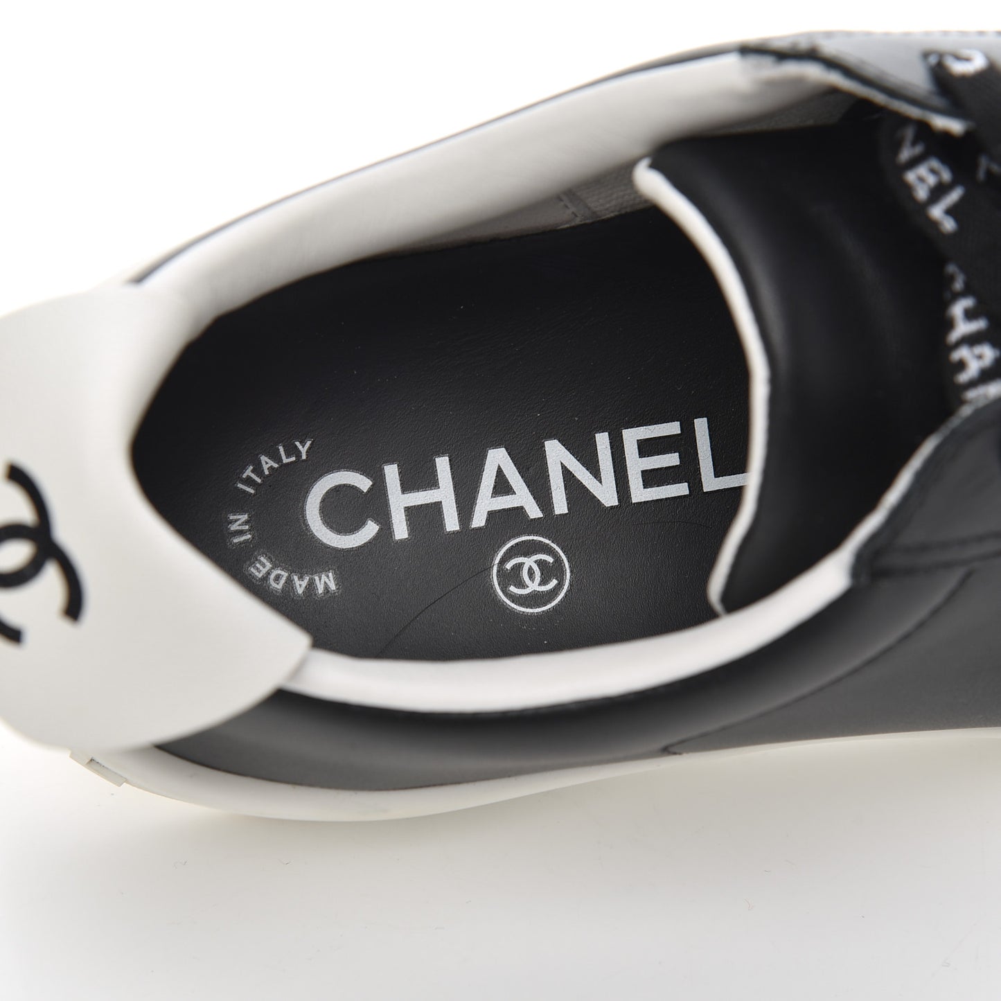 Calfskin CC Womens Sneakers 35 Black