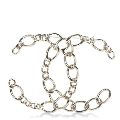 Chanel CC Chain Brooch Pin Silver 1 of 4