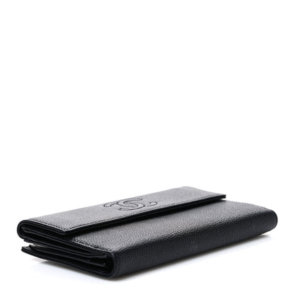 Chanel Caviar Timeless CC French Long Wallet Black 4 of 9