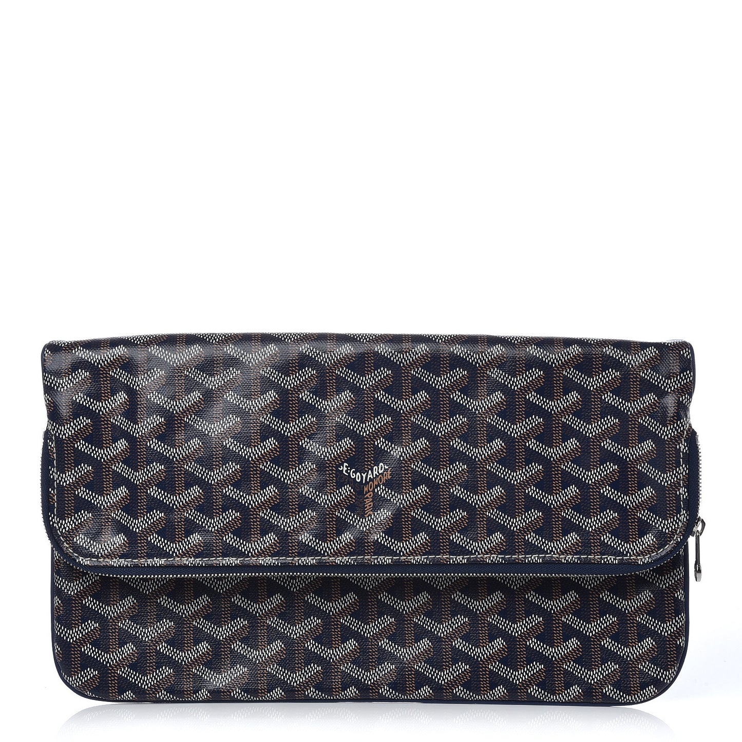 Goyardine Sainte Marie Soft Clutch Navy