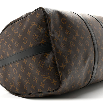Louis Vuitton Monogram Macassar Keepall Bandouliere 55 8 of 10