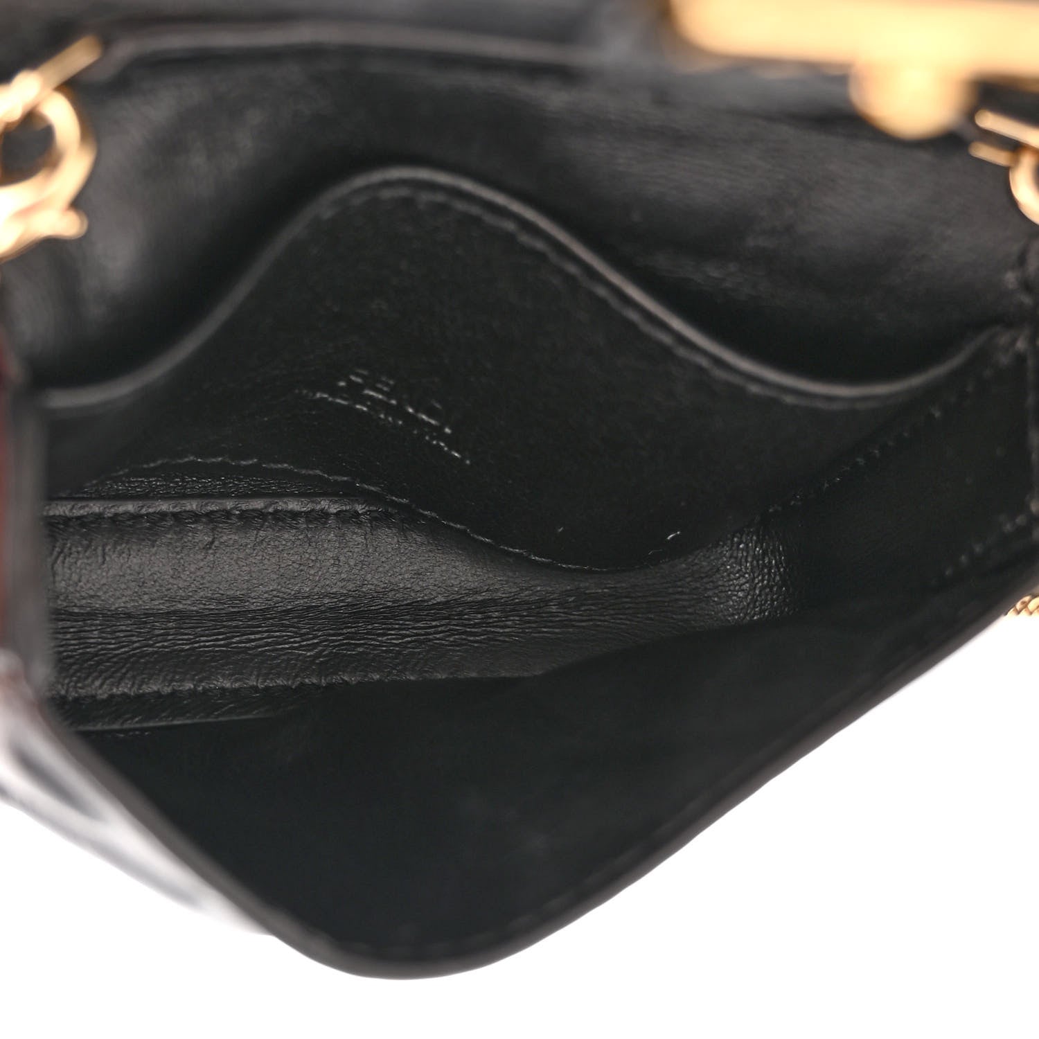 Fendi Nappa Matisse FF Embossed Nano Baguette Charm Black 5 of 9
