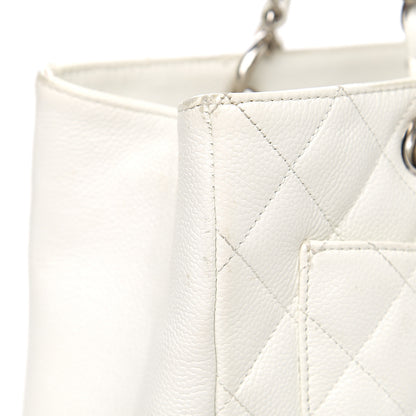 Chanel Caviar Quilted Grand Shopping Tote GST White 17 of 23
