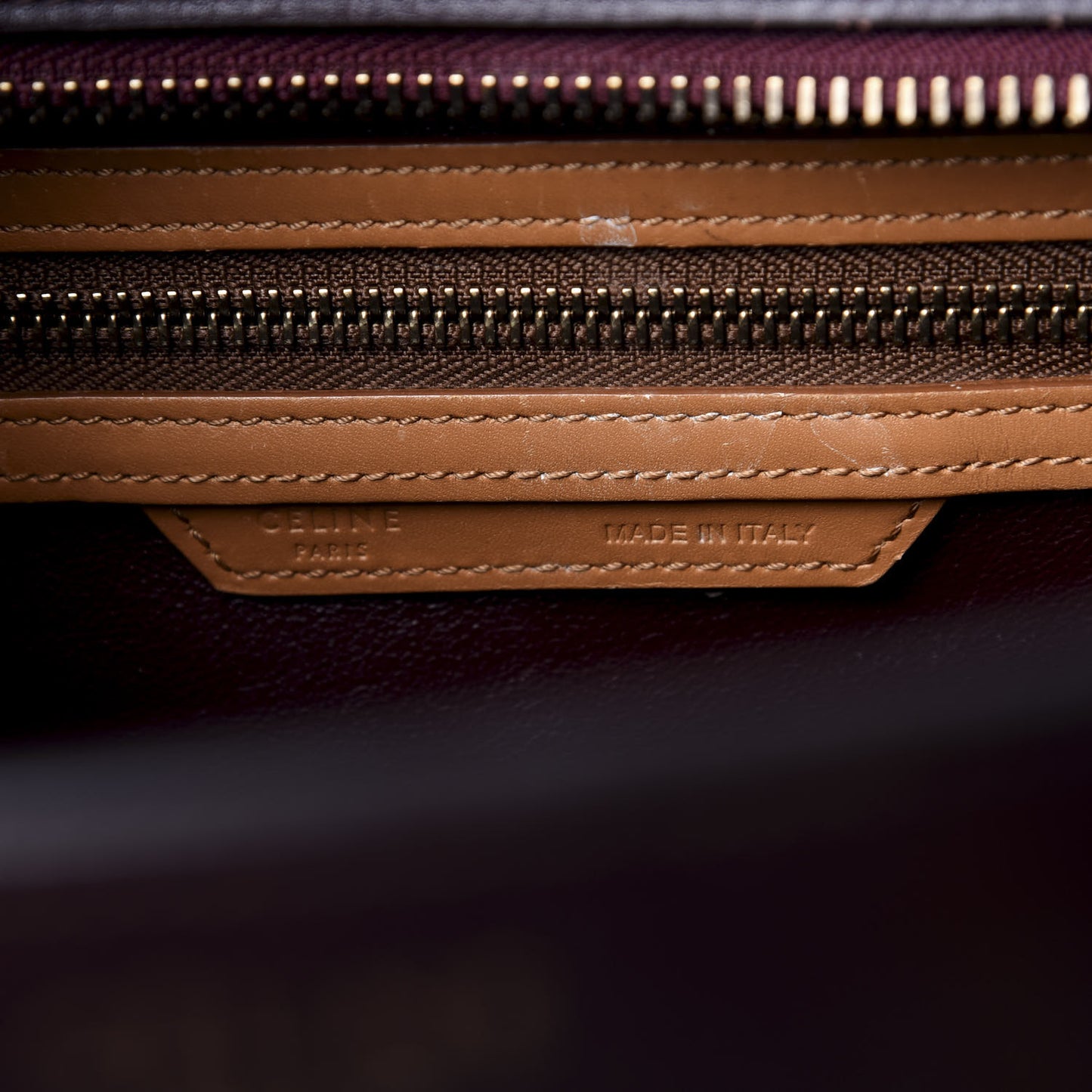 Elephant Calfskin Micro Tri-Color Luggage Terracotta