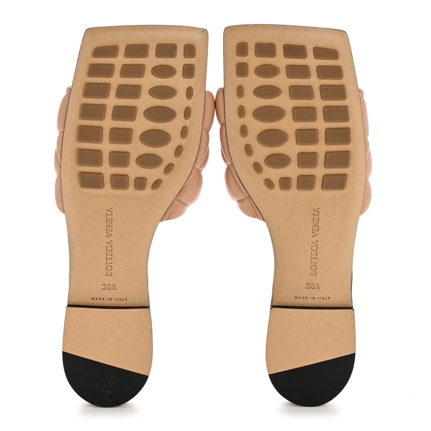 Bottega Veneta Nappa Matelasse Padded Flat Sandals 36.5 Tan 6 of 9