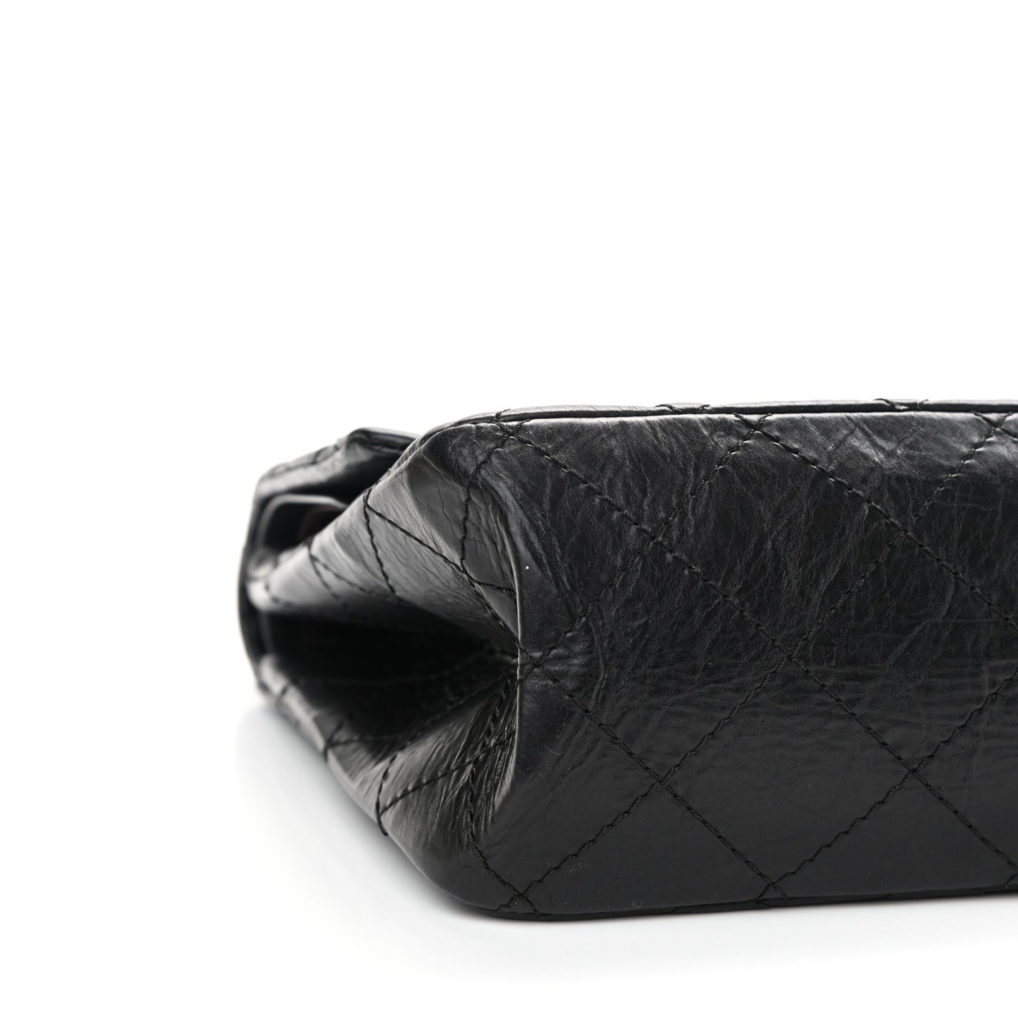 Aged Calfskin Quilted 2.55 Reissue 227 Flap Black