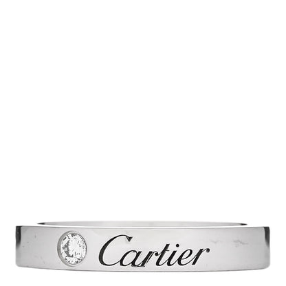 Cartier Platinum Diamond 3mm C De Cartier Wedding Band Ring 48 4.5 1 of 4