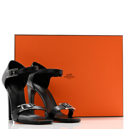 Hermes Chevre Judy 105 Sandals 37 Black 9 of 9