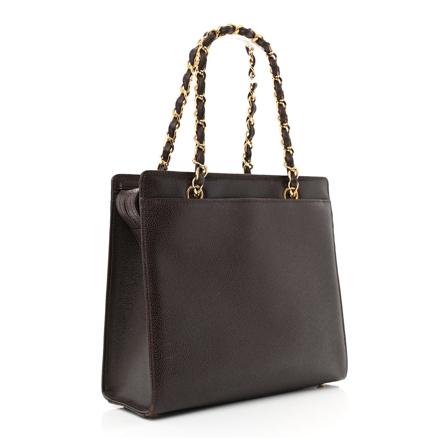 Caviar Shoulder Bag Dark Brown